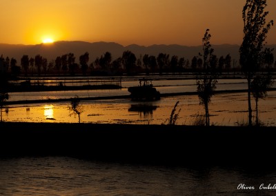 Puesta de sol en el Delta del Ebro